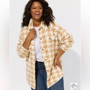 Torrid Tan and Cream Eyelash Shacket
Sweater